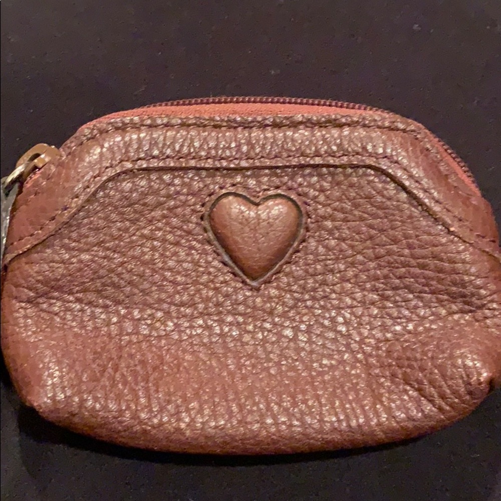 Brighton brown leather coin purse